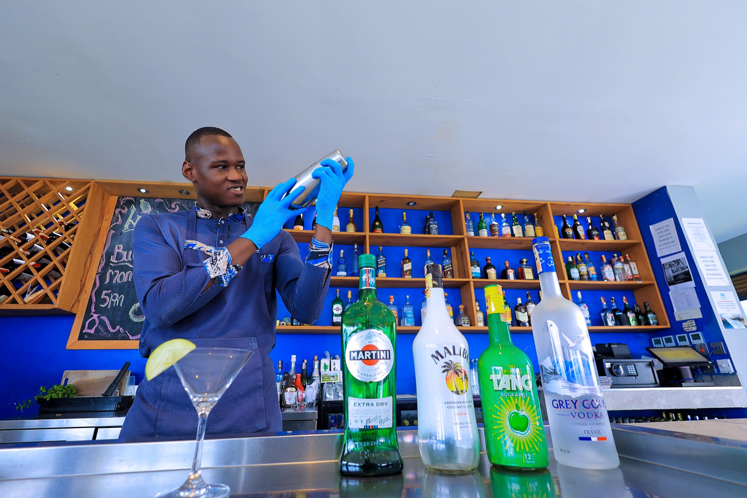 men hold bottle at Aquarius Kigo Resort